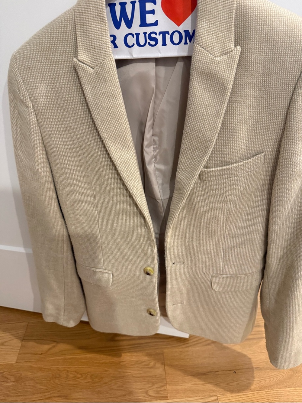 ASOS Men's Beige Textured Blazer - Classic Tailored Jacket, 36 Short